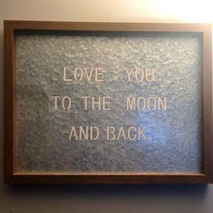 Love you to the moon and back wall art